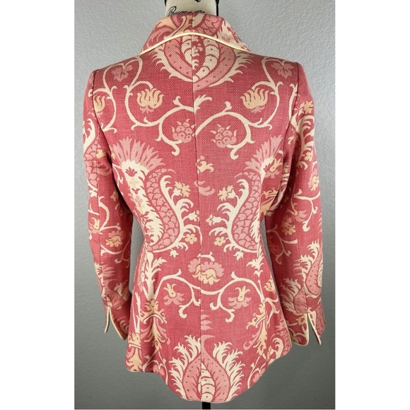 J McLaughlin Pink Padley 100% Cotton Blazer Summer Country Club Workwear, size 6 - Picture 5 of 10